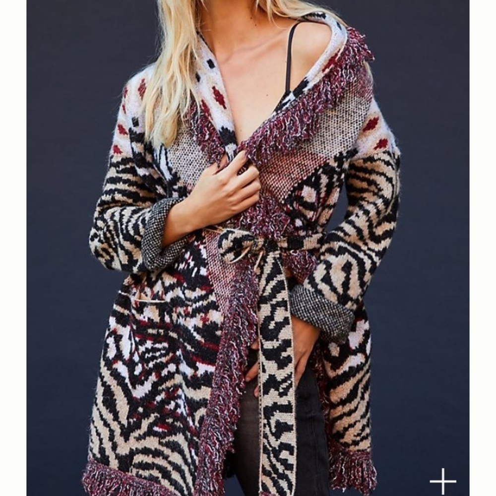 New Anthropologie Paloma Fringed Cardigan Medium